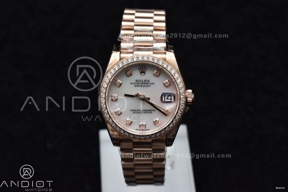 Sytle On MOP Bracelet and RG DateJust Full Dial GSF 316L 31 President Ladies Case Diamond 278275 Steel 0130